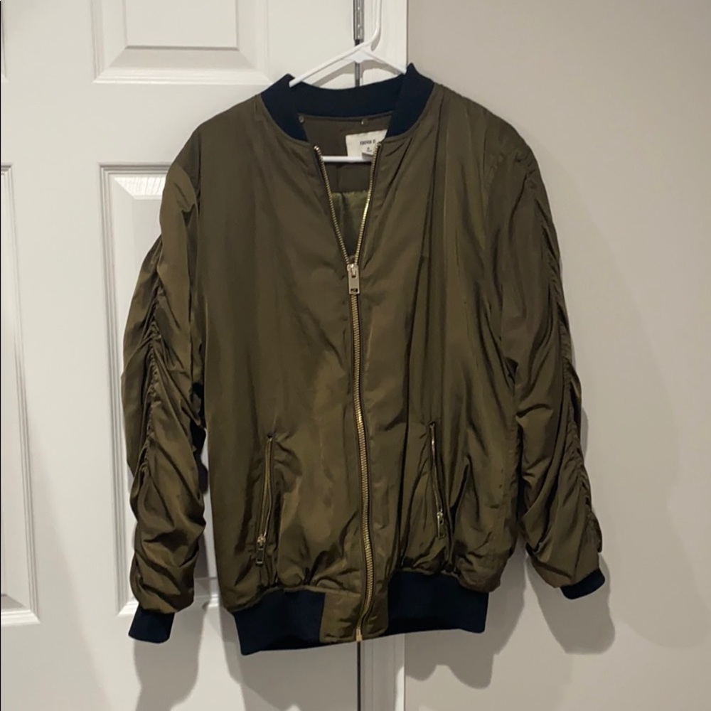 Green bomber jacket